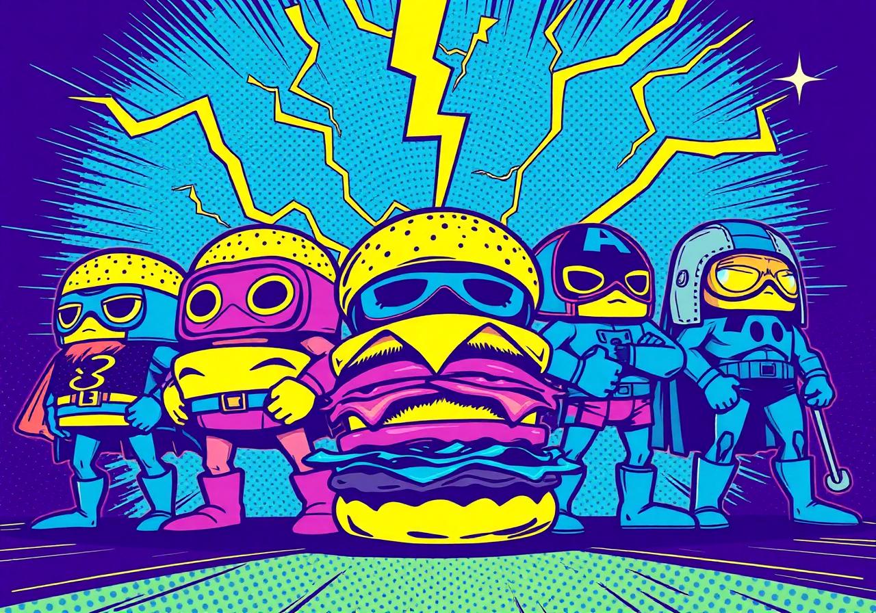 גיבורי הברגר של Burger Verse